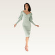 Sage V-Neck Sheath Dress