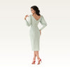 Sage V-Neck Sheath Dress