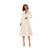 Satin Blazer Midi Wedding Dress