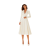 Satin Blazer Midi Wedding Dress