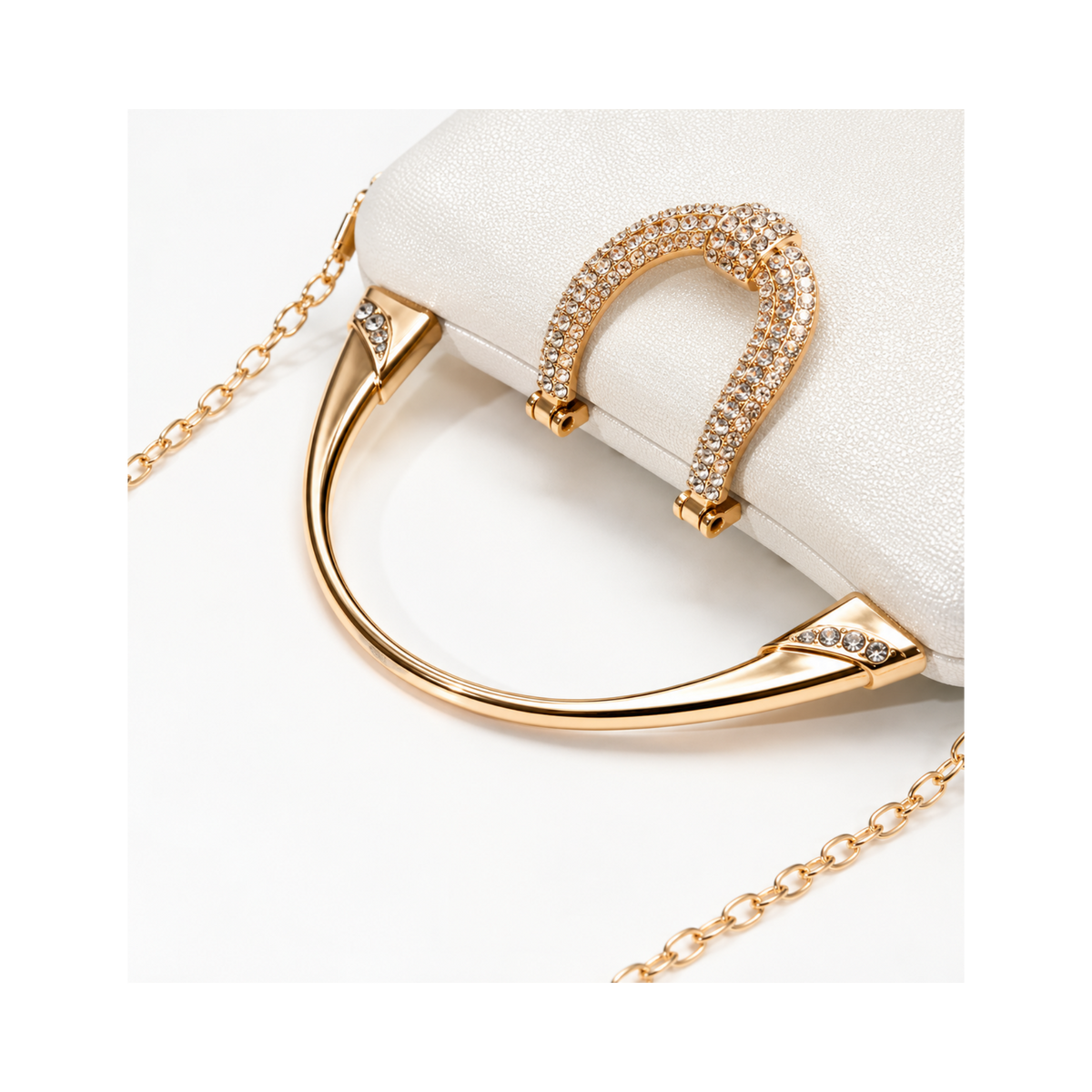 Sculpted Horseshoe Handle Occasion Bag