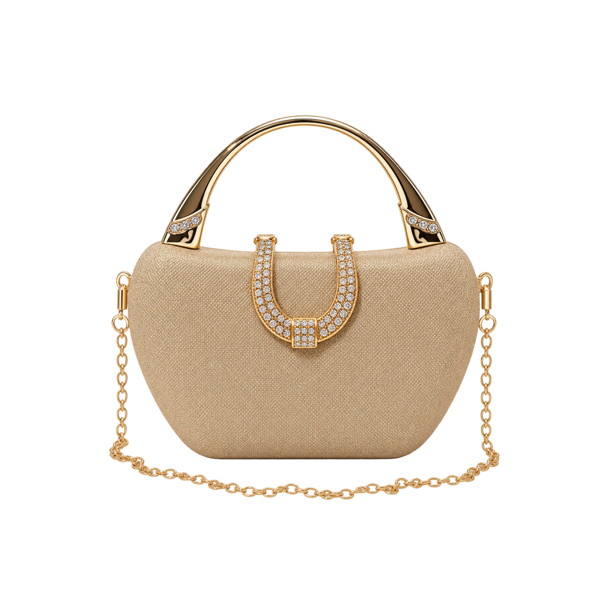 Sculpted Horseshoe Handle Occasion Bag