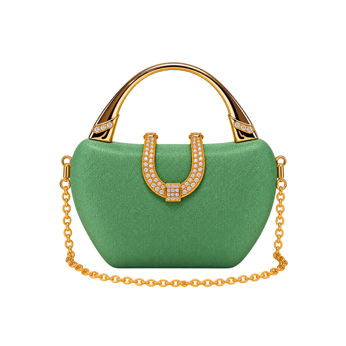 Sculpted Horseshoe Handle Occasion Bag