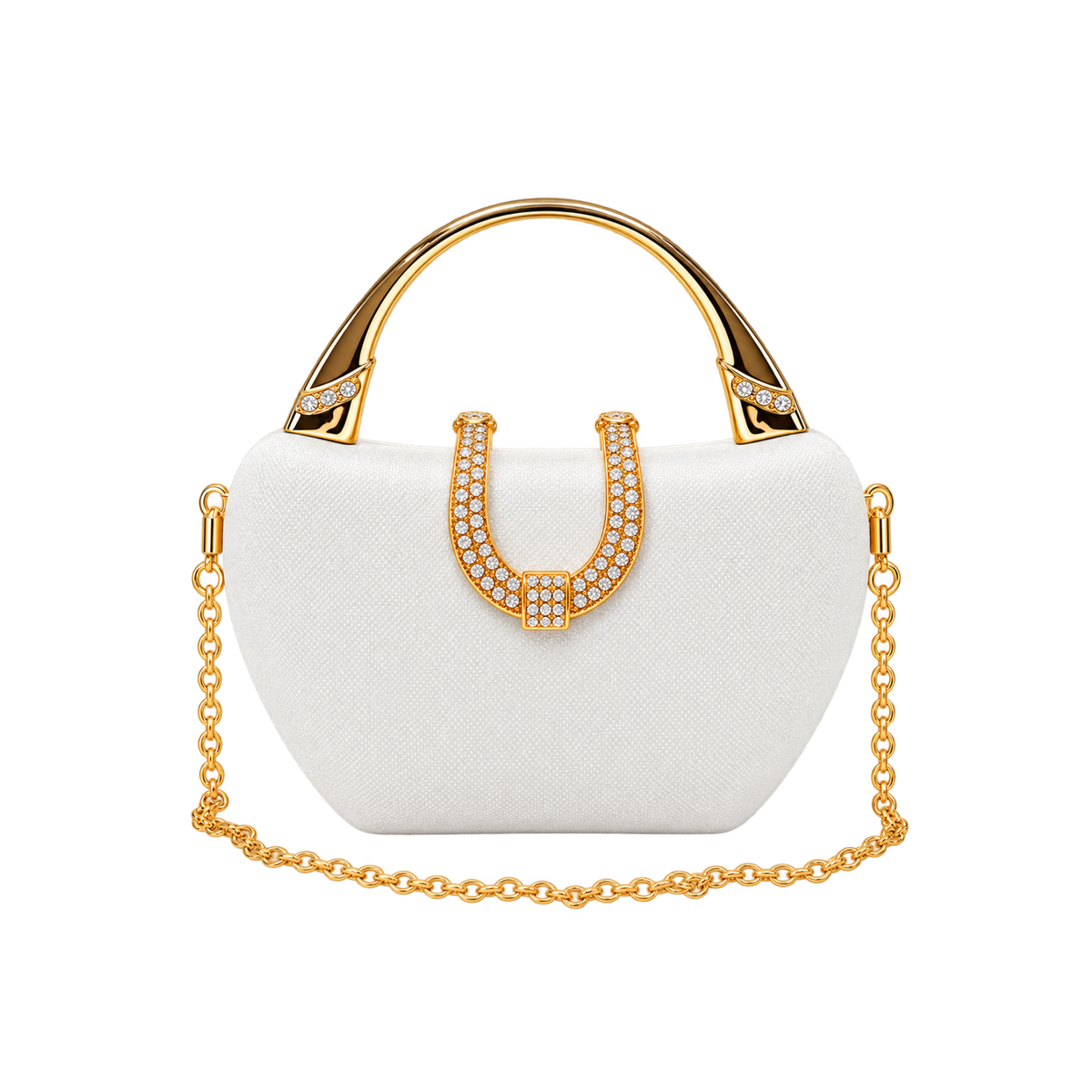 Sculpted Horseshoe Handle Occasion Bag