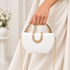 Sculpted Horseshoe Handle Occasion Bag