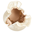 Sculpted Pearlescent Pouch Clutch