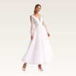 Sheer Sleeve Midi Tulle Dress