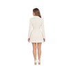 Single-Button Satin Blazer Mini Dress