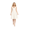 Sleeveless V-Neck Knee-Length Dress in Ivory