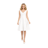Sleeveless V-Neck Knee-Length Dress in White