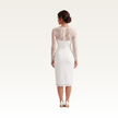 Square-Neck Lace Midi Dress