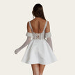 Square Neck A-Line Bridal Dress