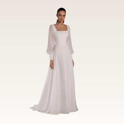 Square Neck Satin Maxi Dress