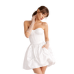 Strapless Corset Bubble Mini white
