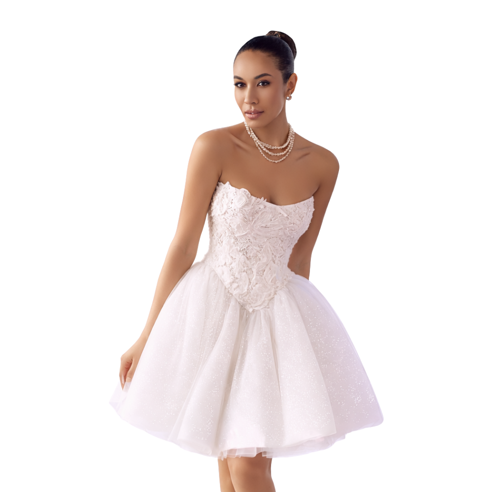 Strapless Lace Corset Mini Dress