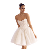 Strapless Lace Corset Mini Dress Ivory
