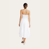 Strapless Pleated Midi Dress