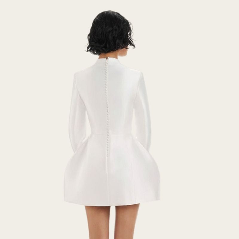 Structured Sweetheart Mini Dress-back