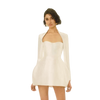 Structured Sweetheart Mini Dress-ivory