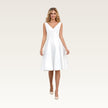 V-Back Satin Knee Dress