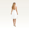 V-Back Satin Knee Dress Back