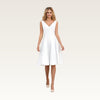 V-Back Satin Knee Dress