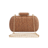 Woven Straw Cylinder Clasp Clutch