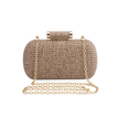 Woven Straw Cylinder Clasp Clutch
